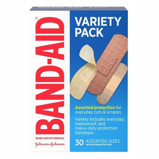 Band-Aid Variety Pack 30 Count Assorted Sizes