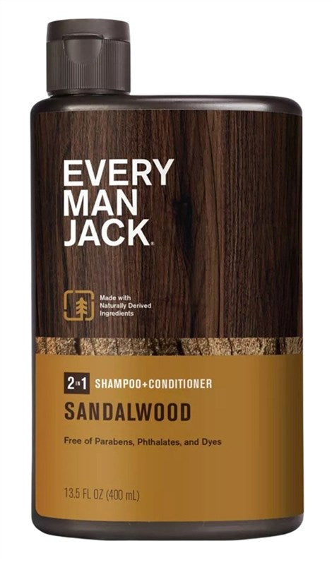 Every Man Jack Shampoo 2-In-1 Sandalwood 13.5oz