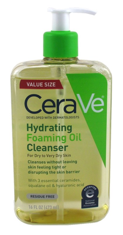 Cerave Hydrating Cleanser Foaming Oil Dry Skin 16oz Valu