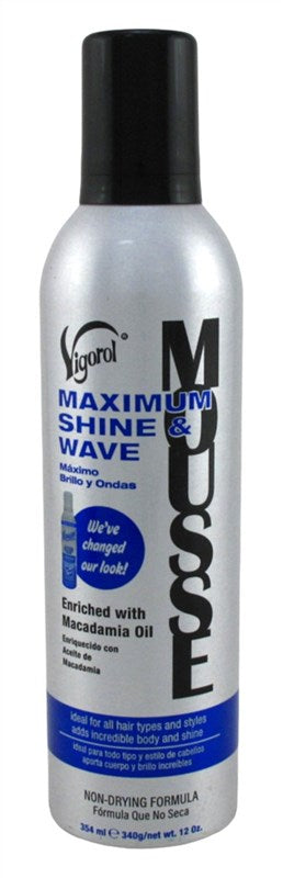 Vigorol Mousse Maximum Shine & Wave 12oz