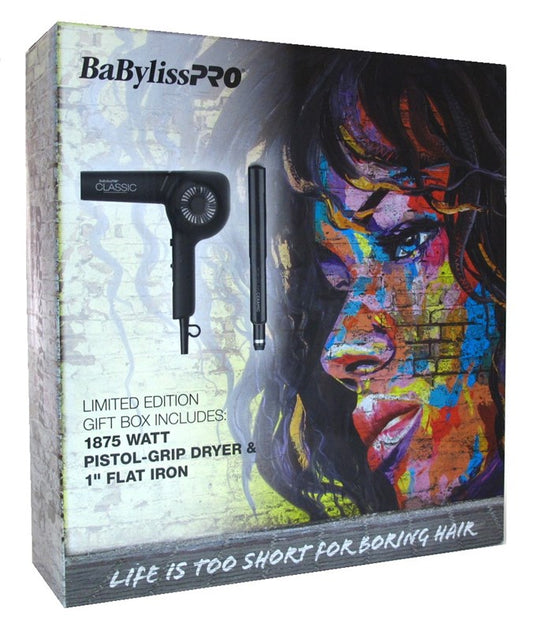 Babyliss Pro Dryer 1875 Watt Classic  + 1Inch Flat Iron