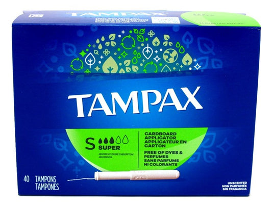 Tampax Tampons Super 40 Count Unscented