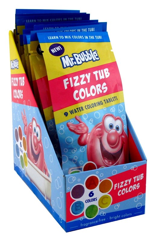 Mr Bubble Fizzy Tub Colors 9 Coloring Tablets (12in)