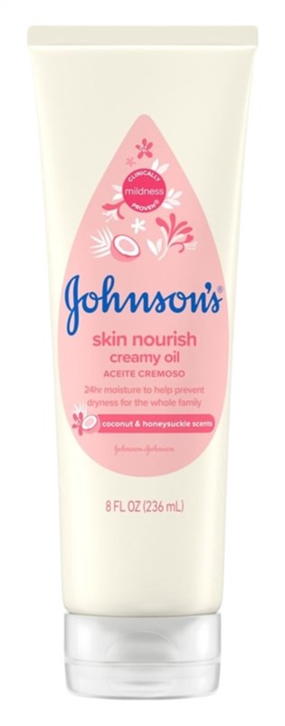 Johnsons Skin Nourish Creamy Oil Coconut + Honeysuckle 8oz