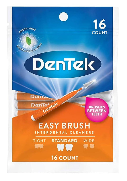 Dentek Easy Brush Cleaners Standard Spaces 16 Count