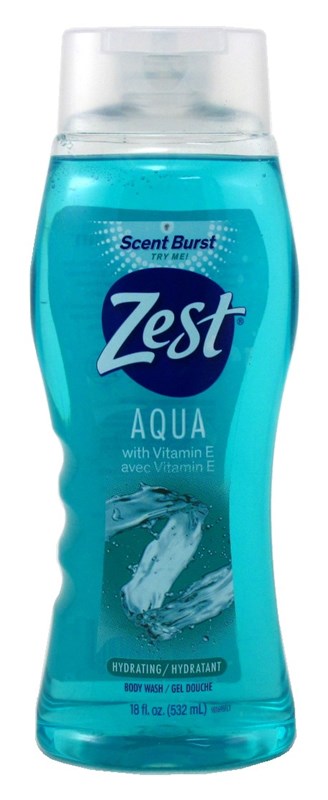 Zest Body Wash Aqua With Vitamin-E Hydrating 18oz