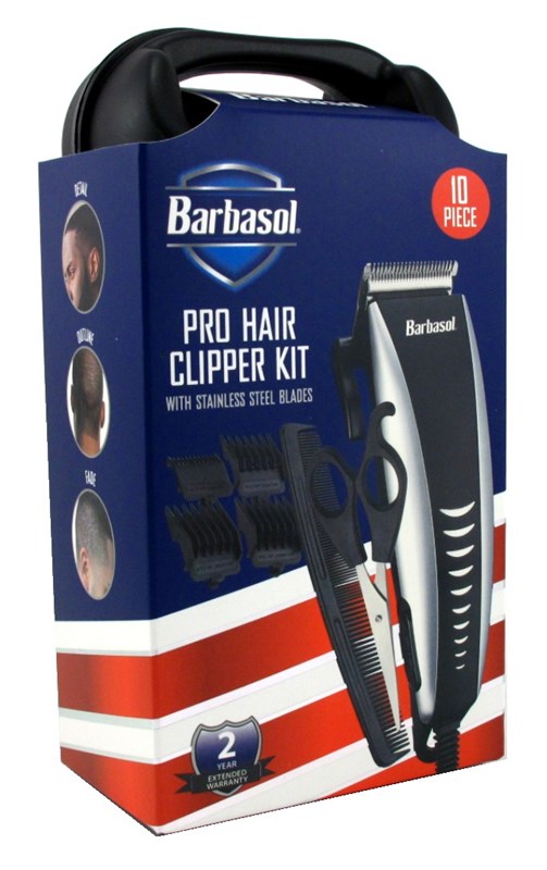 Barbasol Pro Hair Clipper Kit 10 Piece
