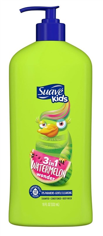 Suave Kids 3-In-1 Shampoo-Cond -Bodywash Watermelon 18oz