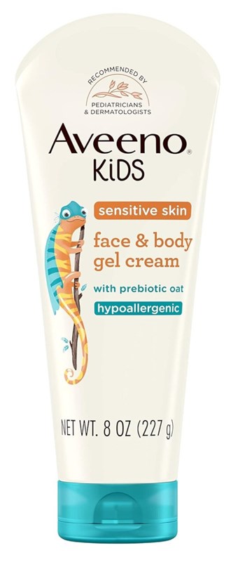 Aveeno Kids Face & Body Gel Cream Sensitive Skin 8oz Tube
