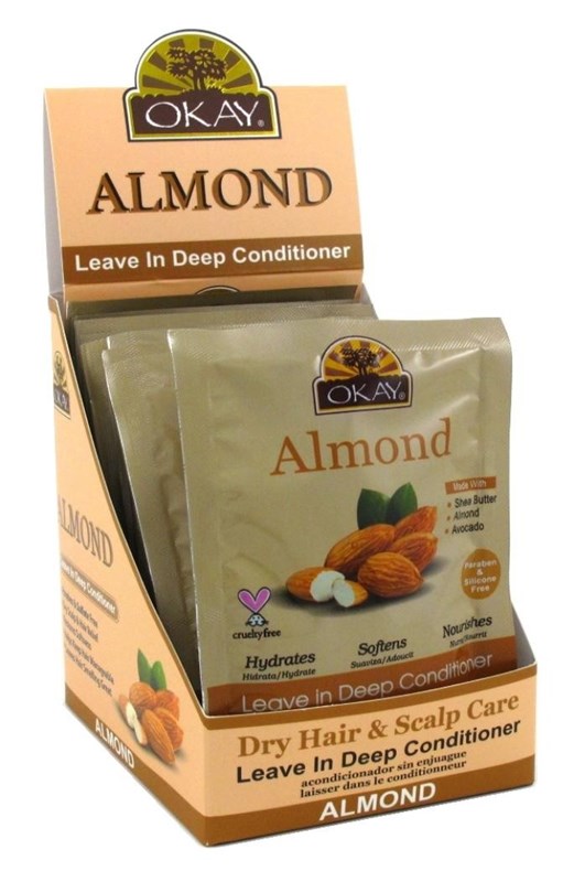 Okay Leave-In Deep Cond Pks Almond Dry Hair & Scalp (12in)
