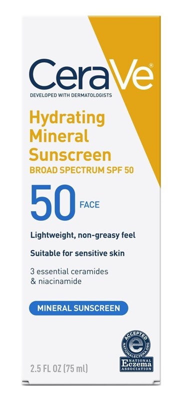 Cerave Sunscreen Hydrating Spf#50 Face 2.5oz