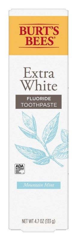 Burts Bees Toothpaste Extra White 4.7oz Mountain Mint