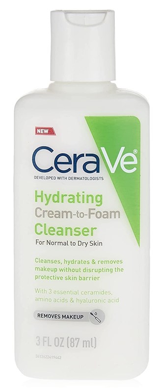 Cerave Hydrating Cleanser Cream-To-Foam Normal-Dry 3oz