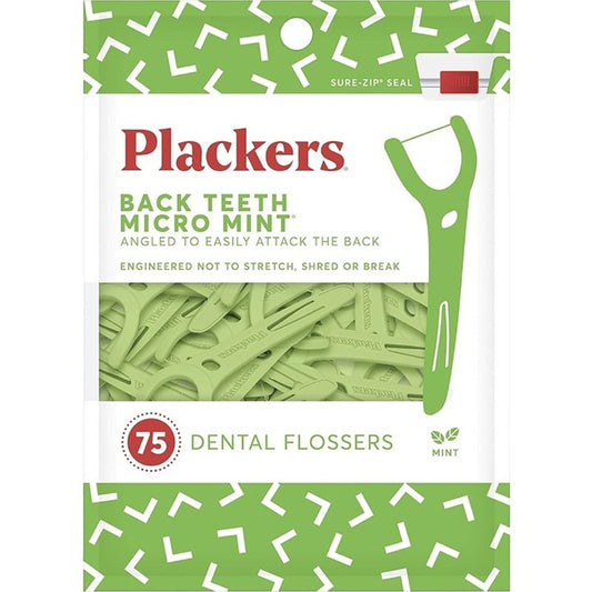 Plackers Back Teeth Micro Mint 75 Count
