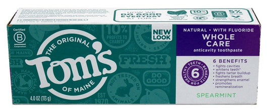 Toms Nat Toothpaste Whole Care Spearmint 4oz