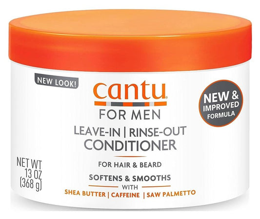 Cantu Mens Leave-In / Rinse-Out Conditioner 13oz Jar