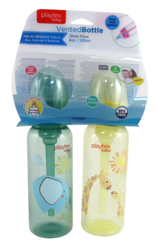 Playtex Baby Vented Bottle To Reduce Colic 2 Pack 0M+ 8oz