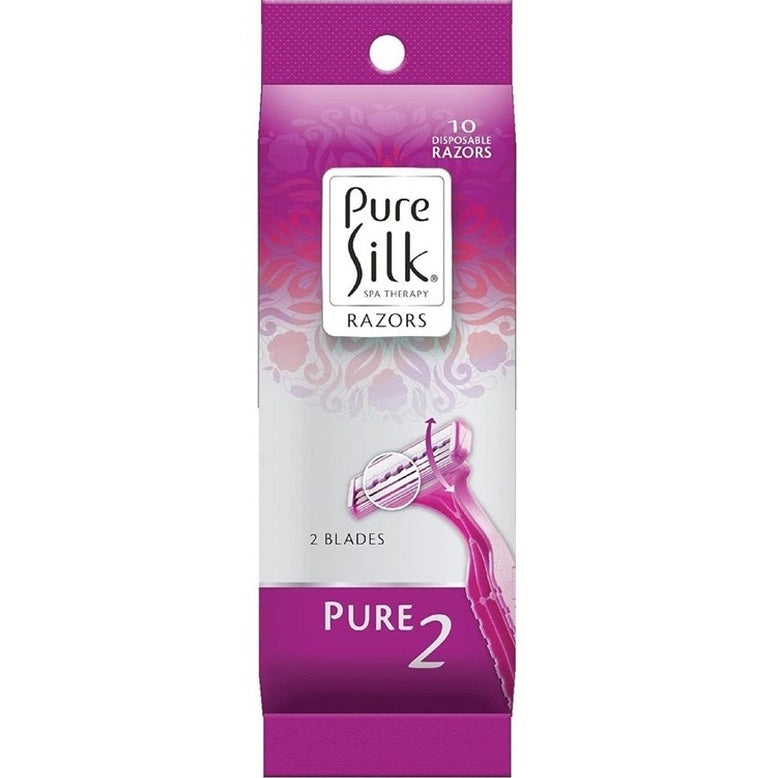 Pure Silk Razors Disposable 10 Count (3in)