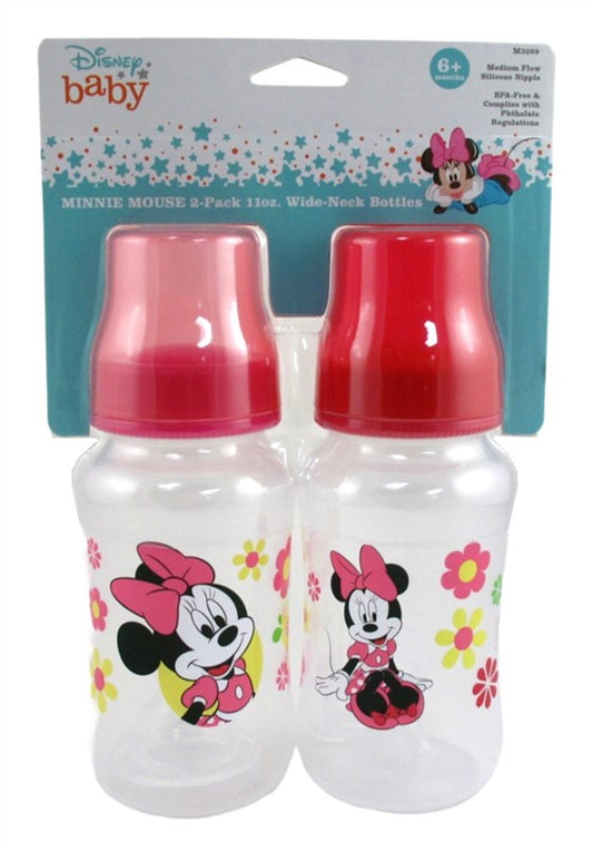 Disney Baby Wide Neck Bottles Minnie Mouse 2 Pack 6+M 11oz
