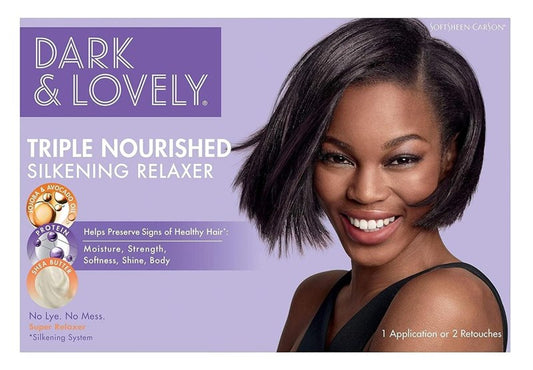 Dark & Lovely Triple Nourished Silkening Relaxer Kit Super