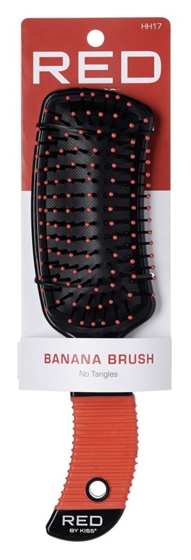 Kiss Red Brush Banana No Tangles (1PC)