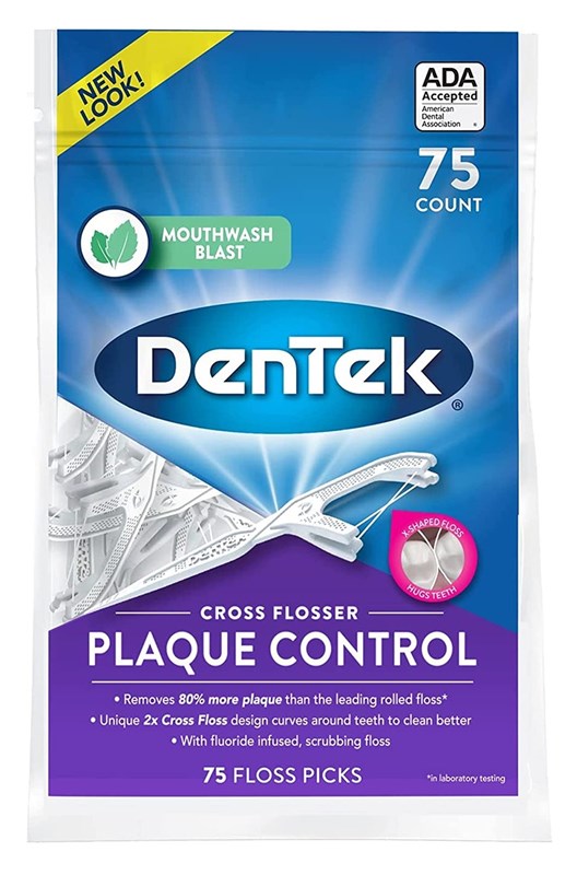 Dentek Cross Flosser Plaque Control 75 Count