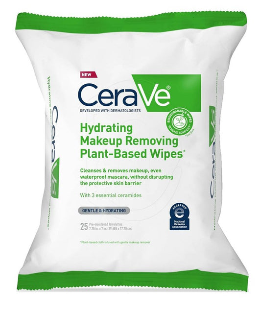 Cerave Hydrating Makeup Removing Wipes 25 Count