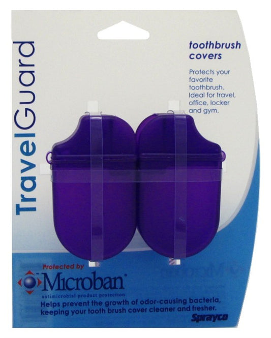 Travel Guard Toothbrush Covers 2 Pk Assorted Colors (12in)