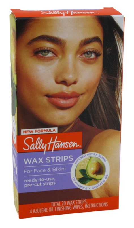 Sally Hansen Ready To Use Wax Strips For Face & Bikini 20 Ct