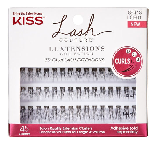 Kiss Lash Couture Luxtensions 45 Clusters Short/Medium