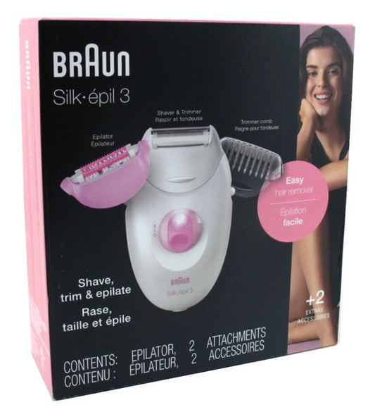 Braun Epilator Silk Epil 3 + 2 Attachments