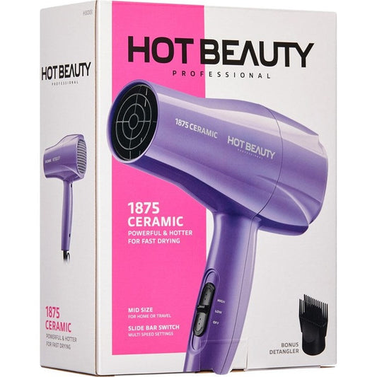 Hot Beauty Dryer 1875 Watt Ceramic Mid Size Purple