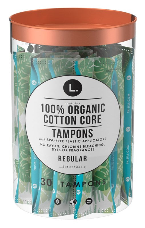 L. Tampons Organic Cotton Core Regular 30 Count
