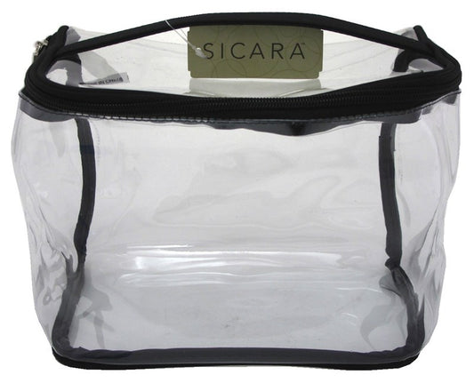 Sicara Clear Cosmetic Bag Train Case (6.5X8.5X5)