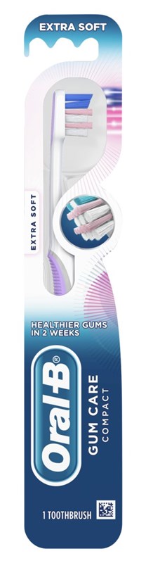 Oral-B Toothbrush Gum Care Compact Extra Soft Asst Colors