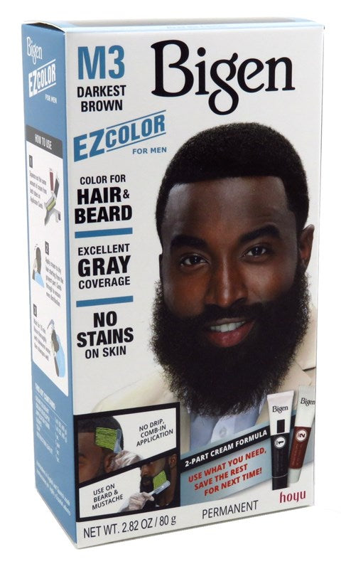 Bigen Ez Color For Men M3 Darkest Brown Kit