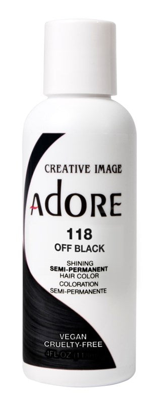 Adore Semi-Permanent Haircolor #118 Off Black 4oz