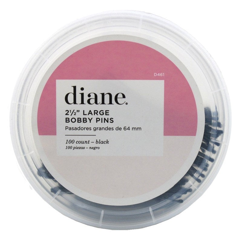 Diane Bobby Pins 2.5Inch Large Black 100 Count Tub