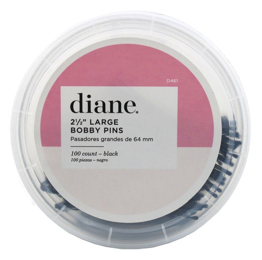 Diane Bobby Pins 2.5Inch Large Black 100 Count Tub