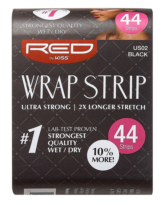Kiss Red Wrap Strip Ult-Strong Black 44 Strips 3.5Inch (1PC)