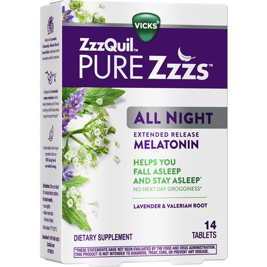 Vicks Zzzquil Pure Zzzs All Night External Release 14 Ct
