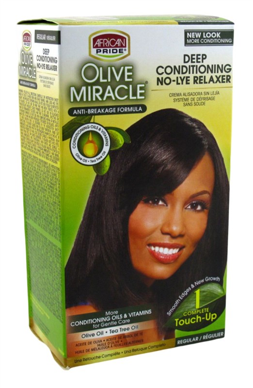 African Pride Olive Miracle No -Lye Relaxer Regular 1 Touchup