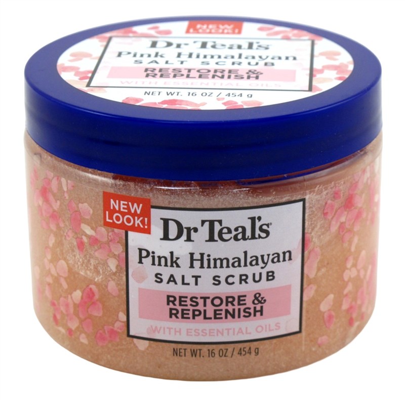 Dr Teals Salt Scrub Pink Himalayan Restore 16oz Jar