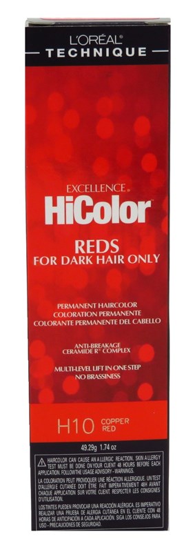 Loreal Excel Hicolor H10 Tube Copper Red 1.74oz