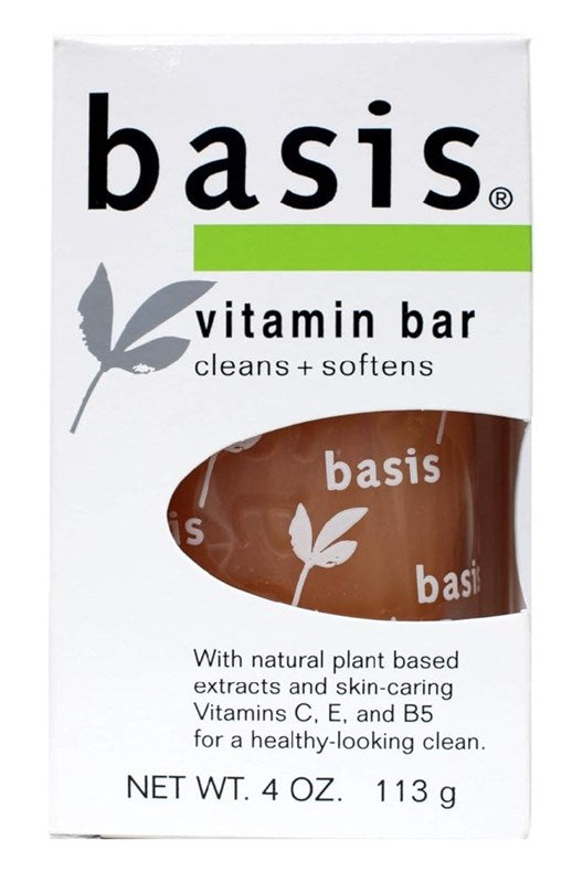 Basis Vitamin Soap Bar 4oz Cleans And Soothes