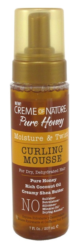 Creme Of Nature Pure Honey Curling Mousse 7oz Pump