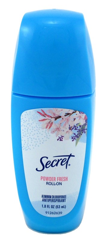 Secret Deodorant Roll-On 1.8oz Powder Fresh Antiperspirant