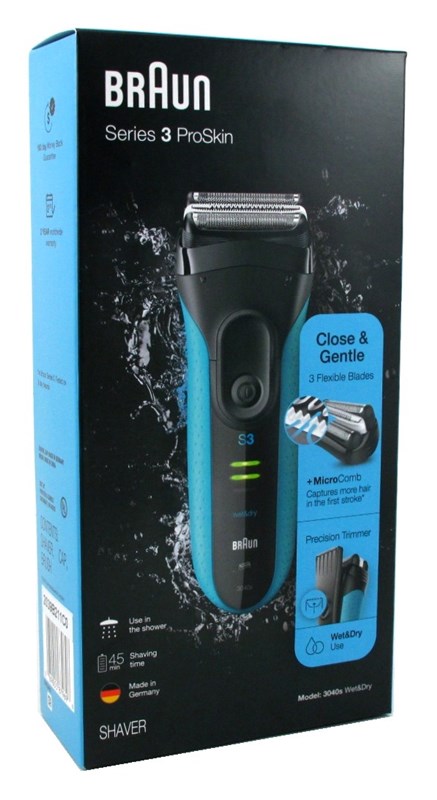 Braun Shaver Series 3 Pro Skin 3040S Close/Gentle Wet & Dry