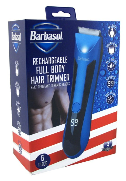 Barbasol Trimmer Full Body Lcd Display Rechargeable 6 Piece
