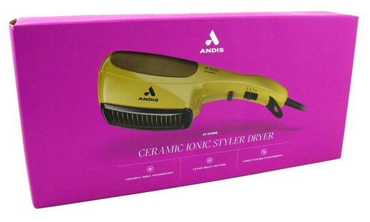 Andis At-Home Dryer Ceramic Ionic Styler 1875 Watt Gold